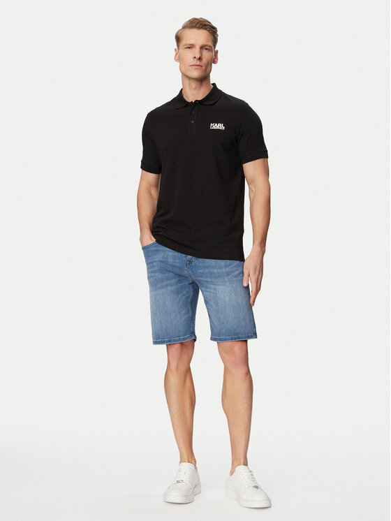 KARL LAGERFELD KARL LAGERFELD Tricou polo 745780 500235 Negru Regular Fit