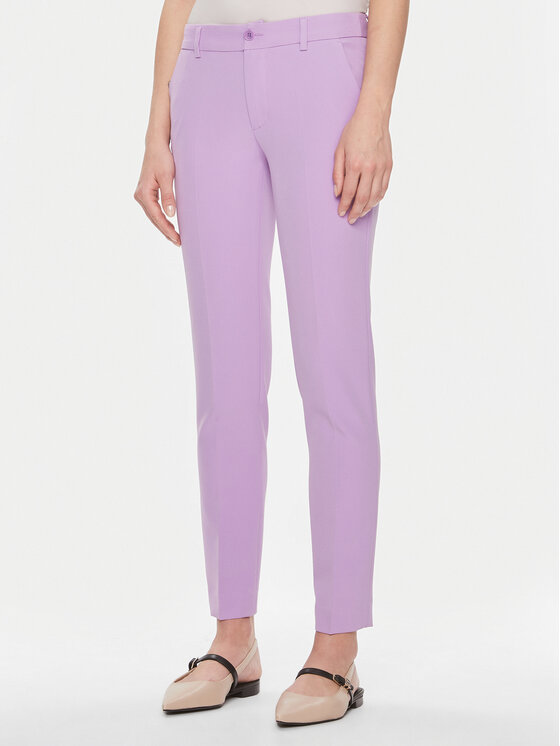 Liu Jo Pantaloni di tessuto MF3229 T7896 Viola Regular Fit, taglia : 40