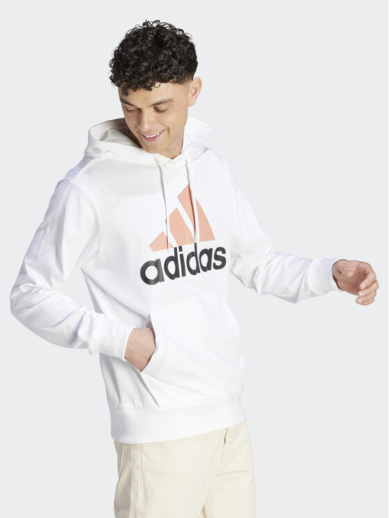 adidas adidas Mikina Essentials Logo IJ8573 Bílá Regular Fit