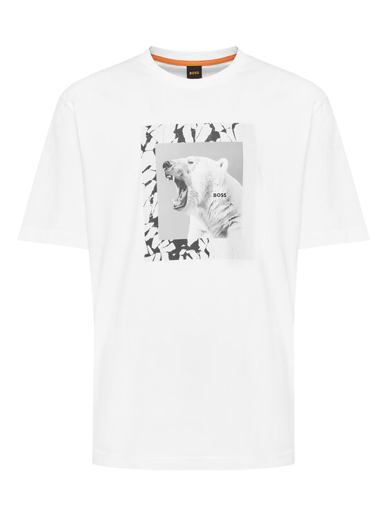 BOSS BOSS Tričko Lupo 50554615 Biela Regular Fit