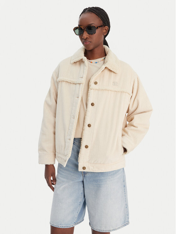 Billabong Billabong Преходно яке Cord In Love EBJJK00163 Екрю Regular Fit