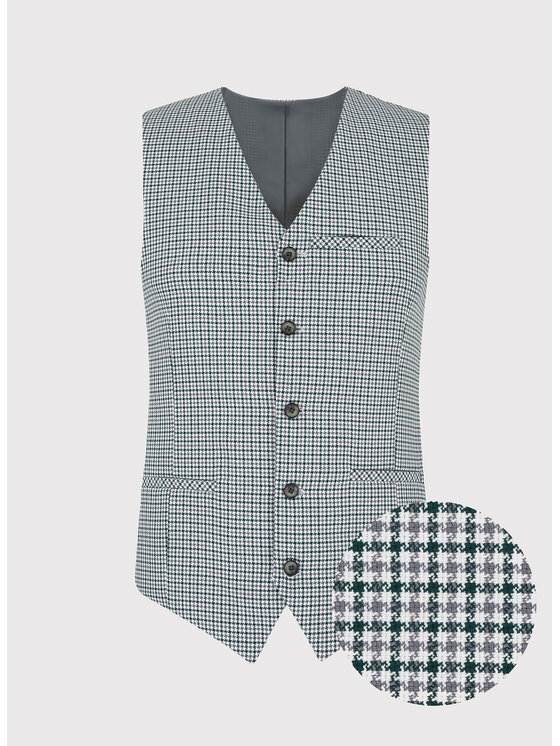 Pako Lorente Pako Lorente Kamizelka P22SF-8X-013 Zielony Slim Fit