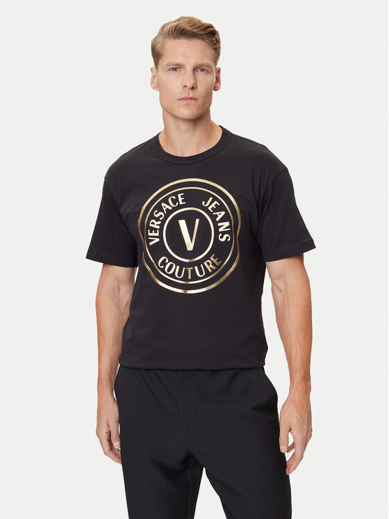 Versace Jeans Couture Versace Jeans Couture T-Shirt 79GAHT01 CJ00T Czarny Regular Fit