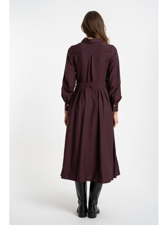 CLICK CLICK Sukienka codzienna 60-6030 Bordowy Regular Fit