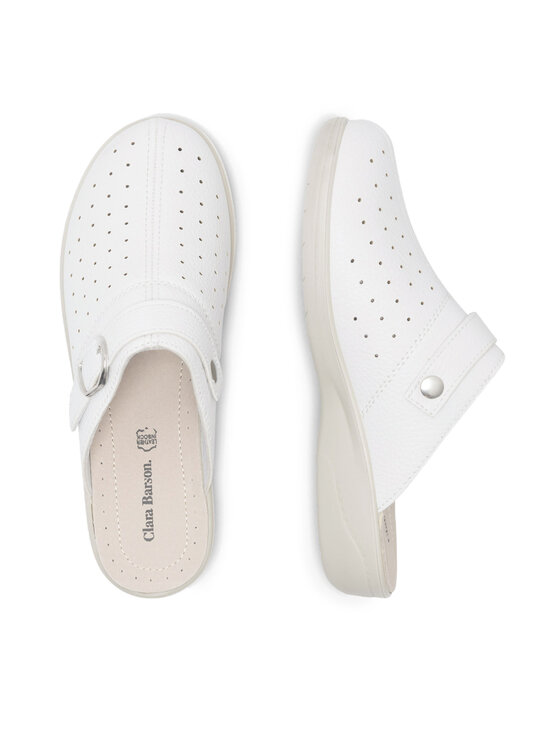 Clara Barson Clara Barson Ciabatte WS010904-01 Bianco