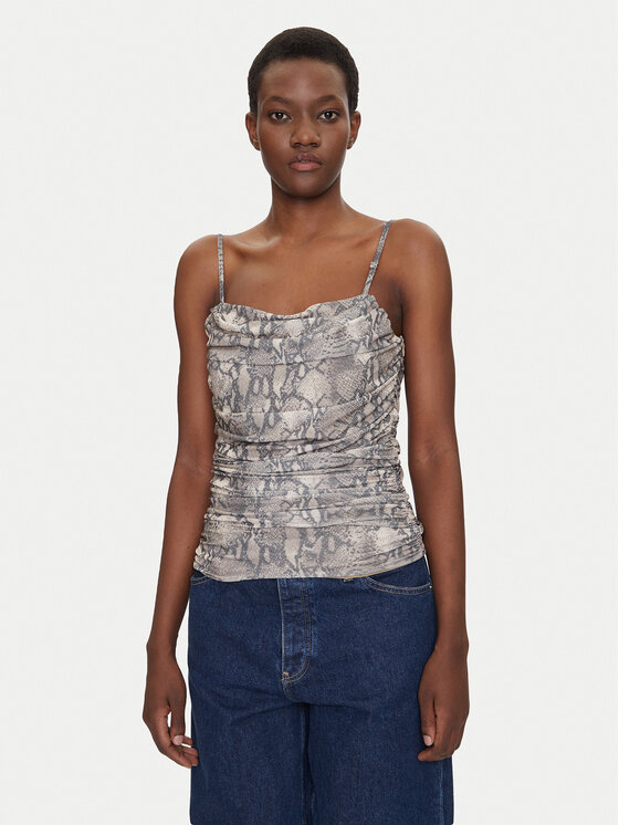 HUGO Top Doffiano 50537142 Béžová Slim Fit