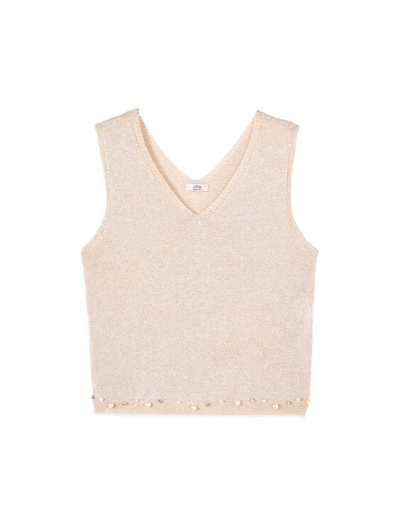 Oltre Oltre Maglione M528J005300N0A2 Crema Regular Fit