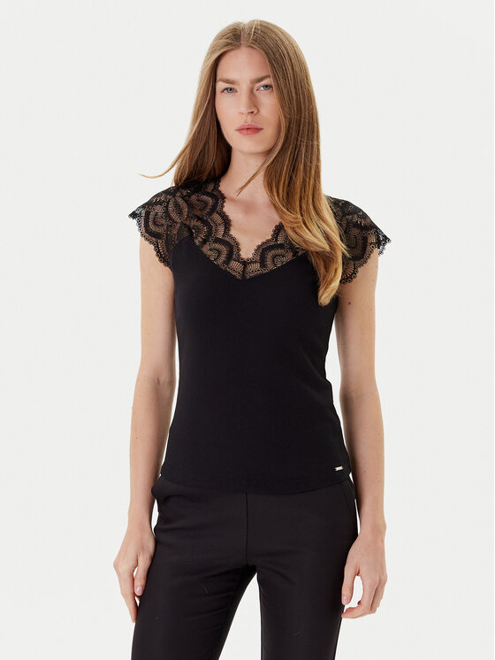 Morgan Bluzka 251-DELI Czarny Slim Fit