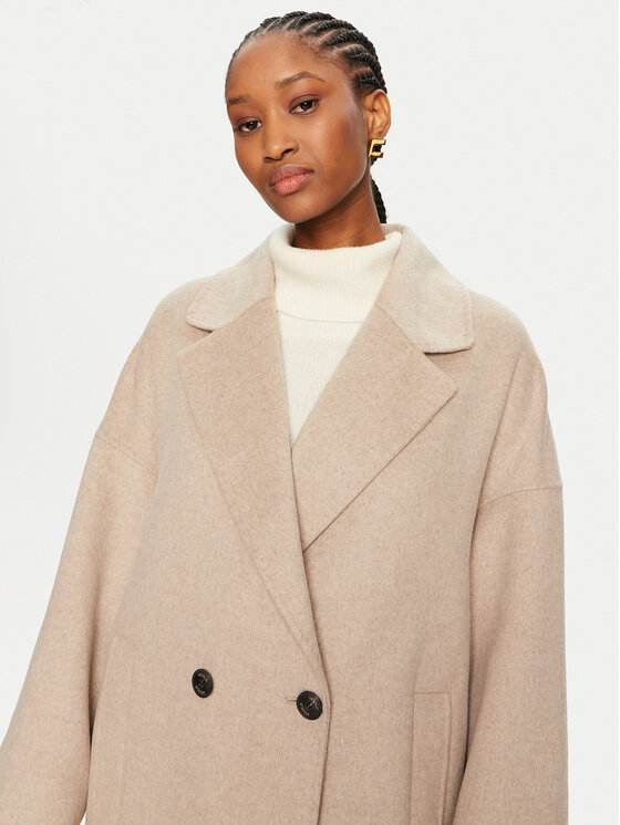 ViCOLO ViCOLO Cappotto di lana TS0006 Beige Regular Fit
