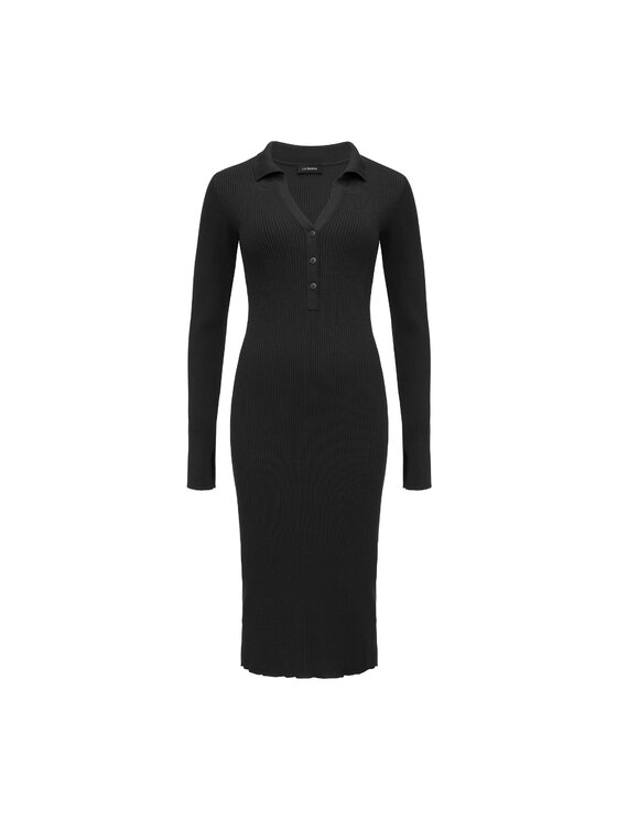 La Mania La Mania Úpletové šaty DOROTHY Čierna Classic Fit