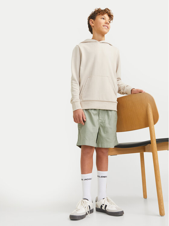Jack & Jones Junior Jack & Jones Junior Bavlnené šortky Jaiden 12275023 Sivá Loose Fit