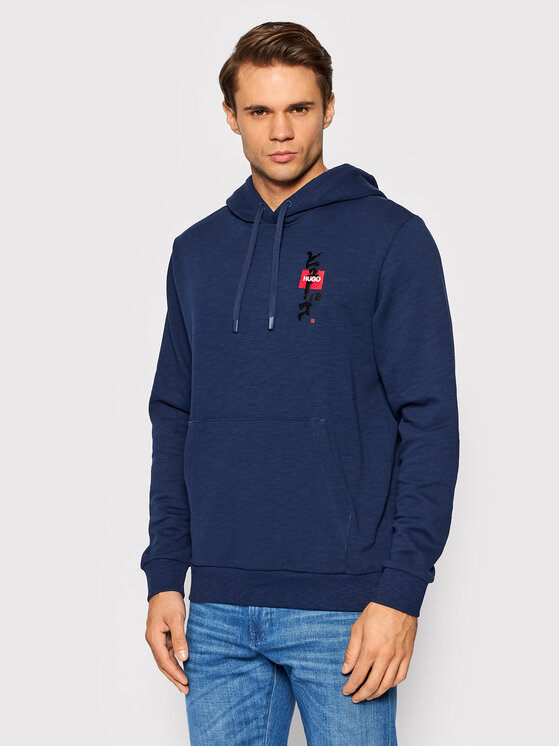 Hugo Bluză Doplin 50454361 Bleumarin Relaxed Fit
