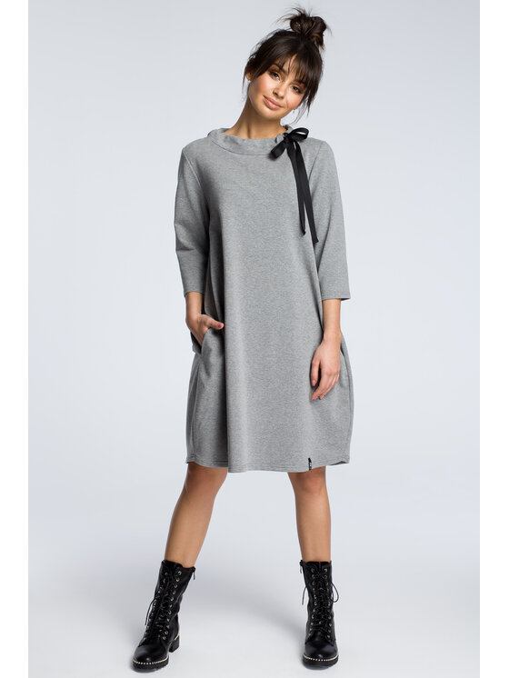 BeWear BeWear Každodenní šaty B070 Šedá Baggy Fit