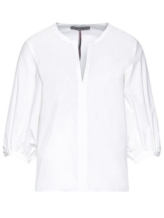 Marella Marella Μπλουζάκι Master 31111612 Λευκό Straight Fit