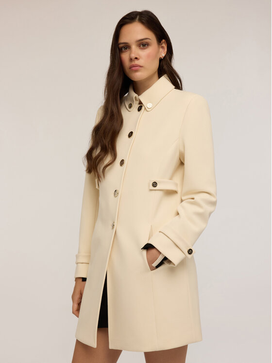 Motivi Motivi Cappotto invernale 0003Q000625N002 Crema Regular Fit