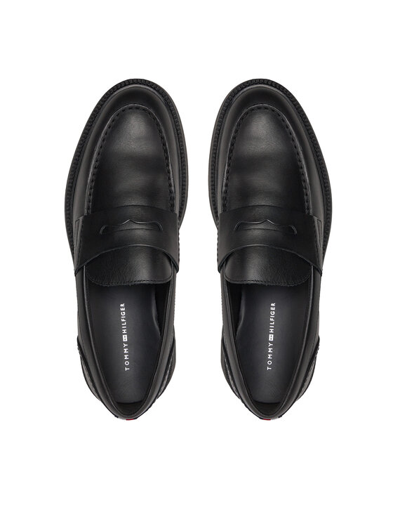 Tommy Hilfiger Tommy Hilfiger Лофери Comfort Lwt Lth Loafer FM0FM05089 Чорний