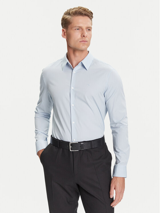 Calvin Klein Calvin Klein Cămașă LV04LB145G Albastru celest Slim Fit