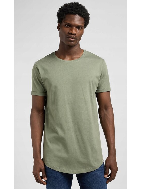 Lee Lee T-shirt Shaped Tee Verde Regular Fit