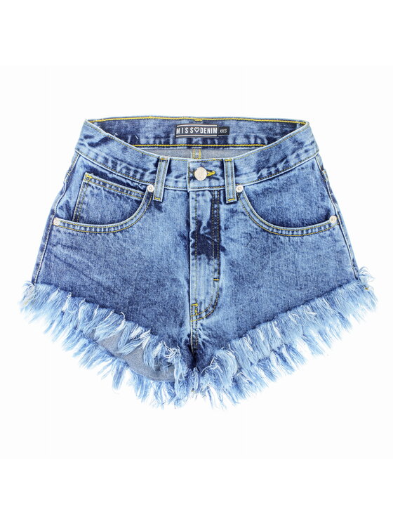 MissDenim MissDenim Szorty jeansowe High Waist Granatowy Regular Fit