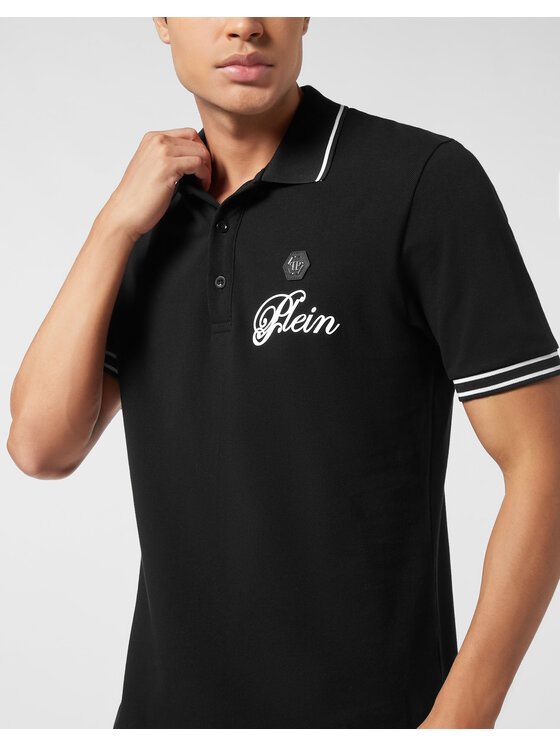 PHILIPP PLEIN PHILIPP PLEIN Polo 26149 Czarny Slim Fit