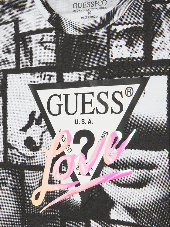 Guess Guess Футболка J5YI07 K6YW4 Чорний Regular Fit