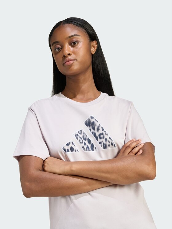 adidas adidas T-Shirt Animal Graphic Fioletowy jasny Regular Fit