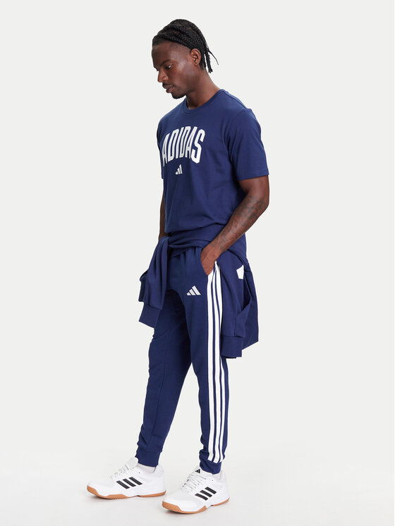 adidas adidas Spodnie dresowe Essential 3-Stripes JD1878 Niebieski Regular Fit
