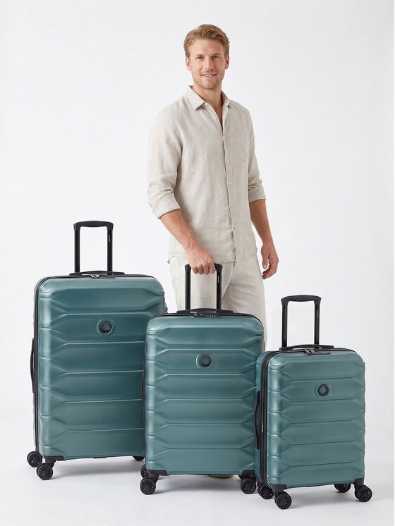 Delsey Paris Delsey Paris Komplet walizek 301416 Niebieski jasny