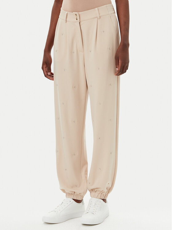 Liu Jo Sport Liu Jo Sport Teplákové kalhoty TA5193 J5942 Béžová Relaxed Fit