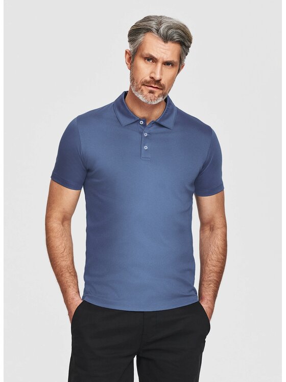 Pako Lorente Pako Lorente Polo P26SF-TX-015 Niebieski Classic Fit