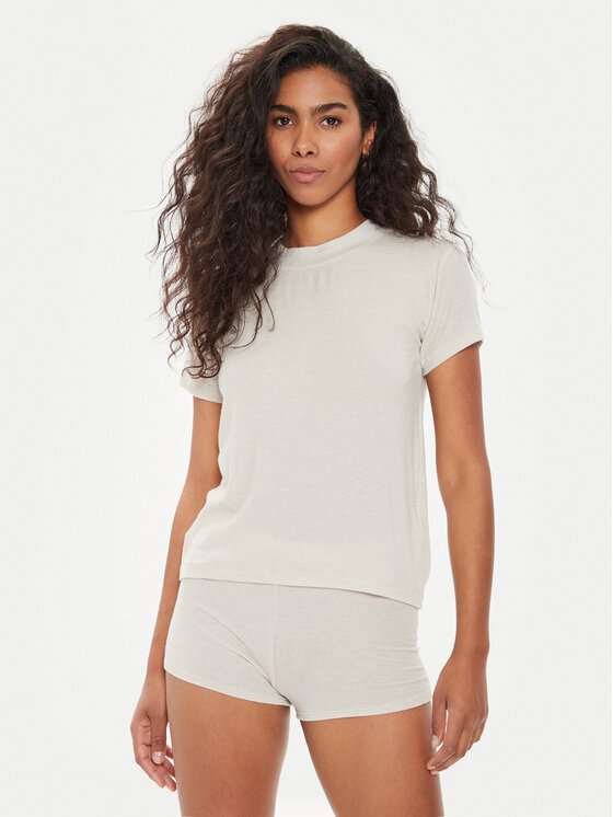 American Vintage American Vintage Тишърт Wepy WEP02AE24 Екрю Regular Fit