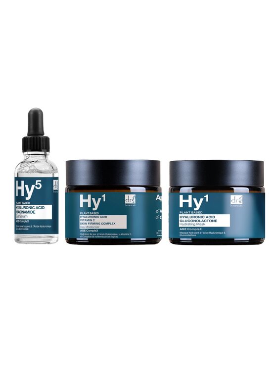 Dr Botanicals Dr Botanicals Apteka Kwas Hialuronowy Nawilżający Dzień + Serum do Oczu + Maska Zestaw do pielęgnacji