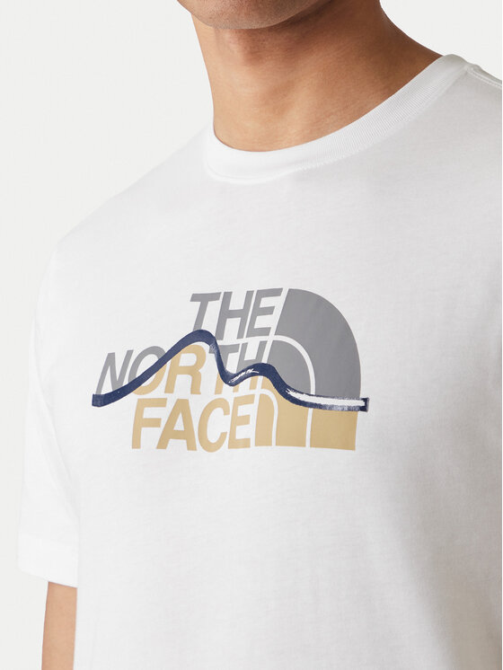 The North Face The North Face Тишърт Mountain Line NF0A8GUX Бял Regular Fit