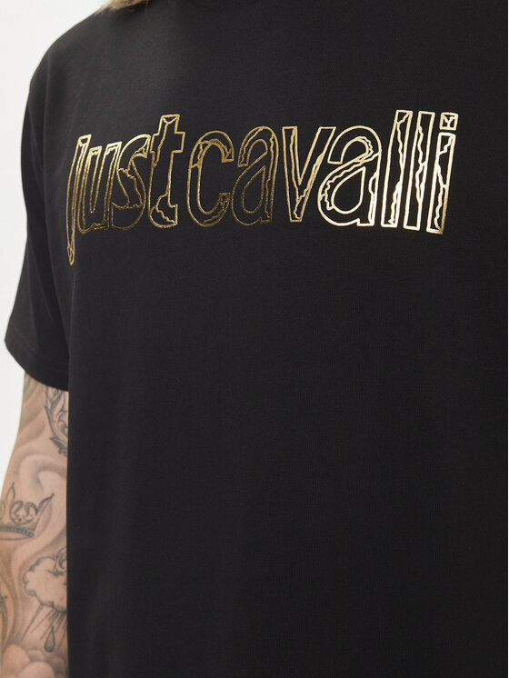 Just Cavalli Just Cavalli T-shirt 76OAHG15 Crna Regular Fit