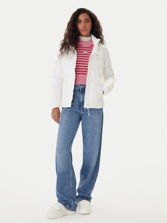 Tommy Jeans Tommy Jeans Pehelykabát DW0DW21618 Fehér Slim Fit