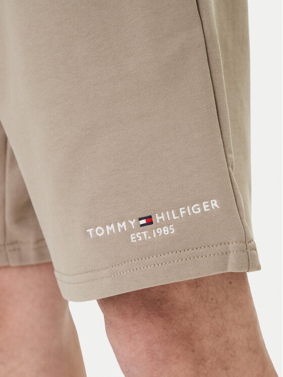 Tommy Hilfiger Tommy Hilfiger Športne kratke hlače Logo MW0MW43068 Bež Regular Fit