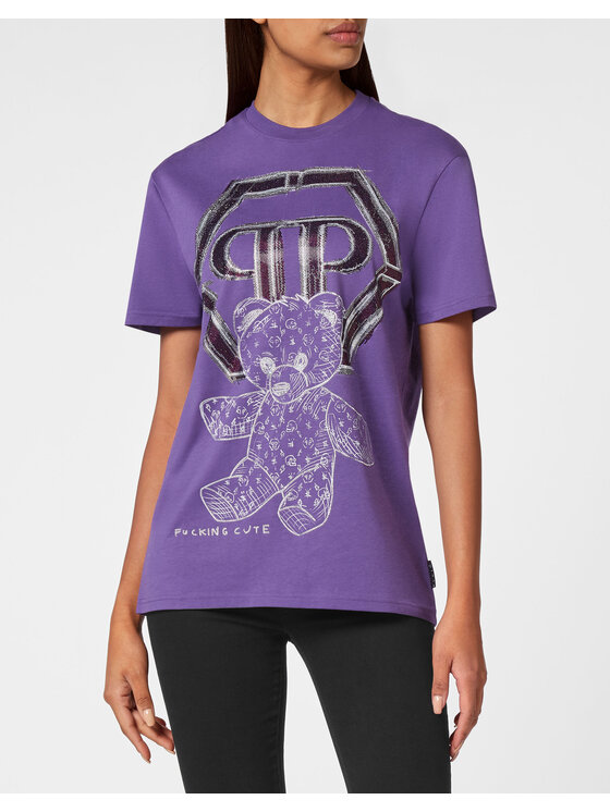 PHILIPP PLEIN PHILIPP PLEIN T-shirt 3871 Viola Regular Fit