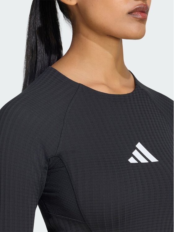 adidas adidas Koszulka techniczna 168943 Czarny Fitted Fit