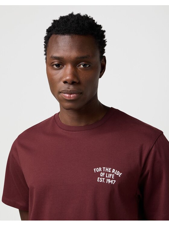 Wrangler Wrangler T-Shirt GRAPHIC TEE Brązowy Relaxed Fit