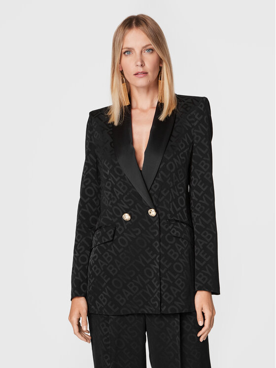 Babylon Babylon Švarkas R_S00741 Juoda Regular Fit