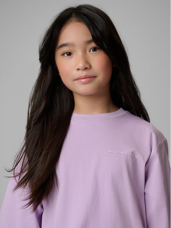 4F 4F T-Shirt ESSENTIAL 3 Fioletowy jasny Loose Fit