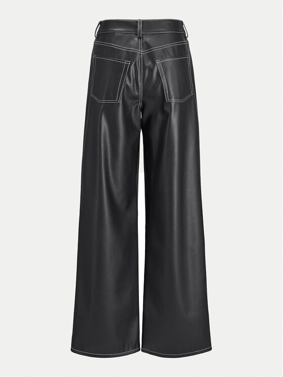 JJXX JJXX Dirbtinės odos kelnės Lila 12276595 Juoda Wide Leg
