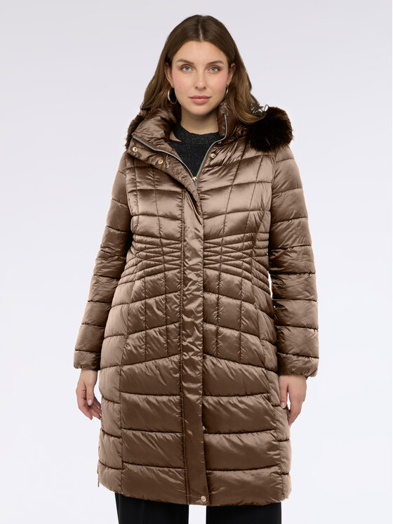 Fiorella Rubino Fiorella Rubino Giubbotto piumino F016T001445N002 Marrone Regular Fit