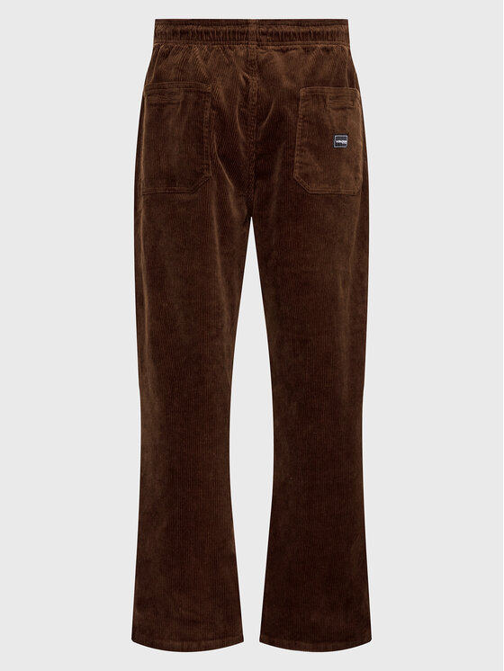 Volcom Volcom Pantaloni di tessuto Outer Spaced A1232205 Marrone Loose Fit