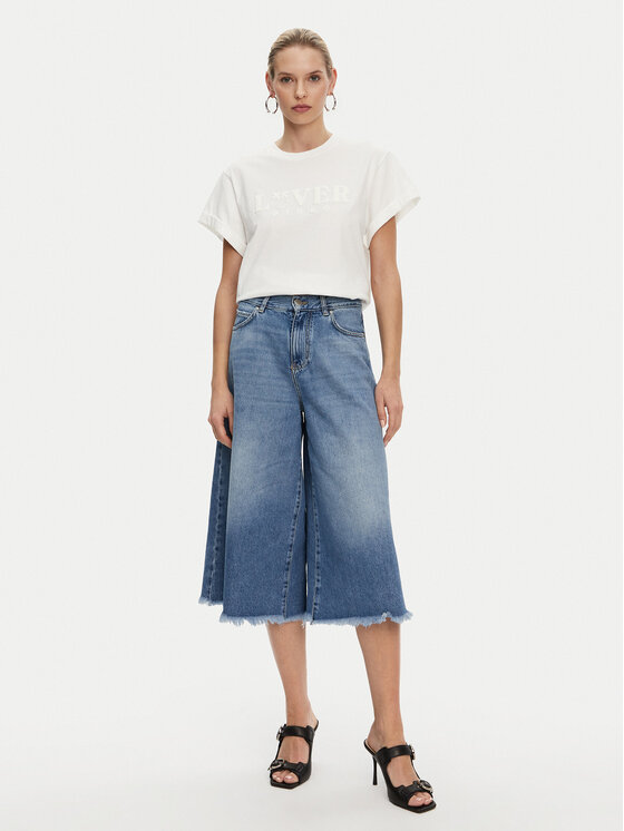 PINKO PINKO T-Shirt Torcetti 104605 A2D1 Biały Regular Fit