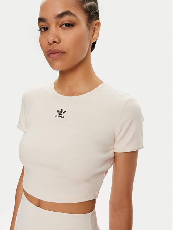 adidas adidas T-krekls Essentials IJ7804 Bēšs Slim Fit