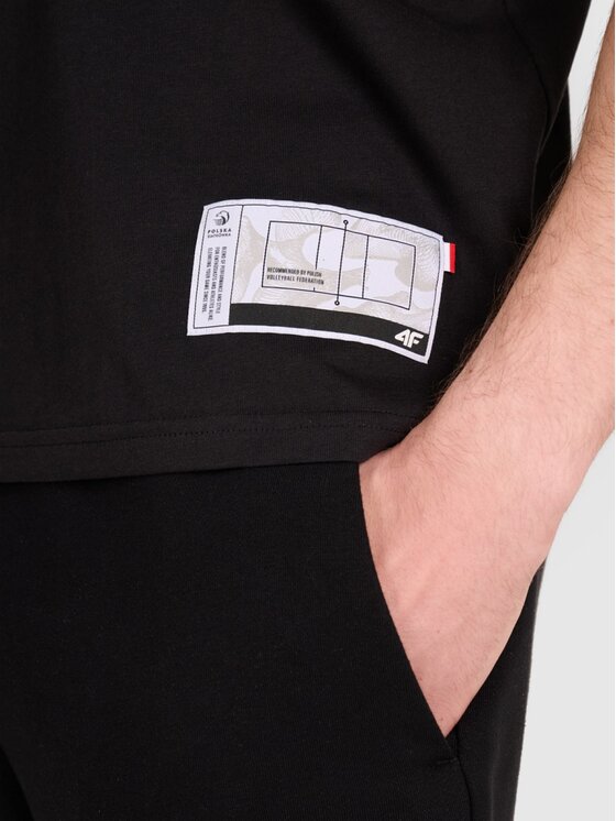 4F 4F T-shirt 4FRAW25TTSHM3319-20S Nero Regular Fit