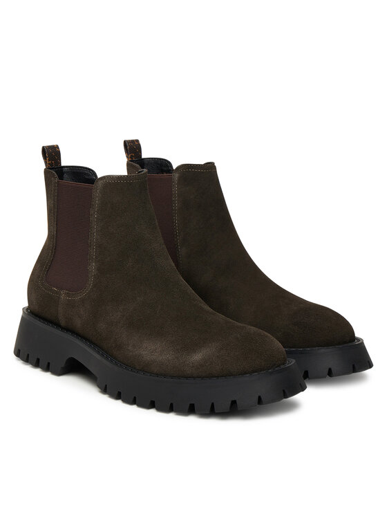 Guess Guess Kotníková obuv s elastickým prvkem FMTGOM SUE10 Hnědá