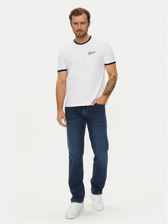 Guess Guess Jeansy M4BAN2 D5GQ2 Tmavomodrá Skinny Fit