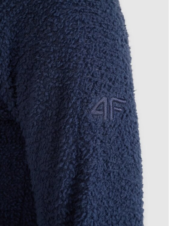 4F 4F Fleecová mikina 4FWSS25TFSWF481-22S Čierna Regular Fit